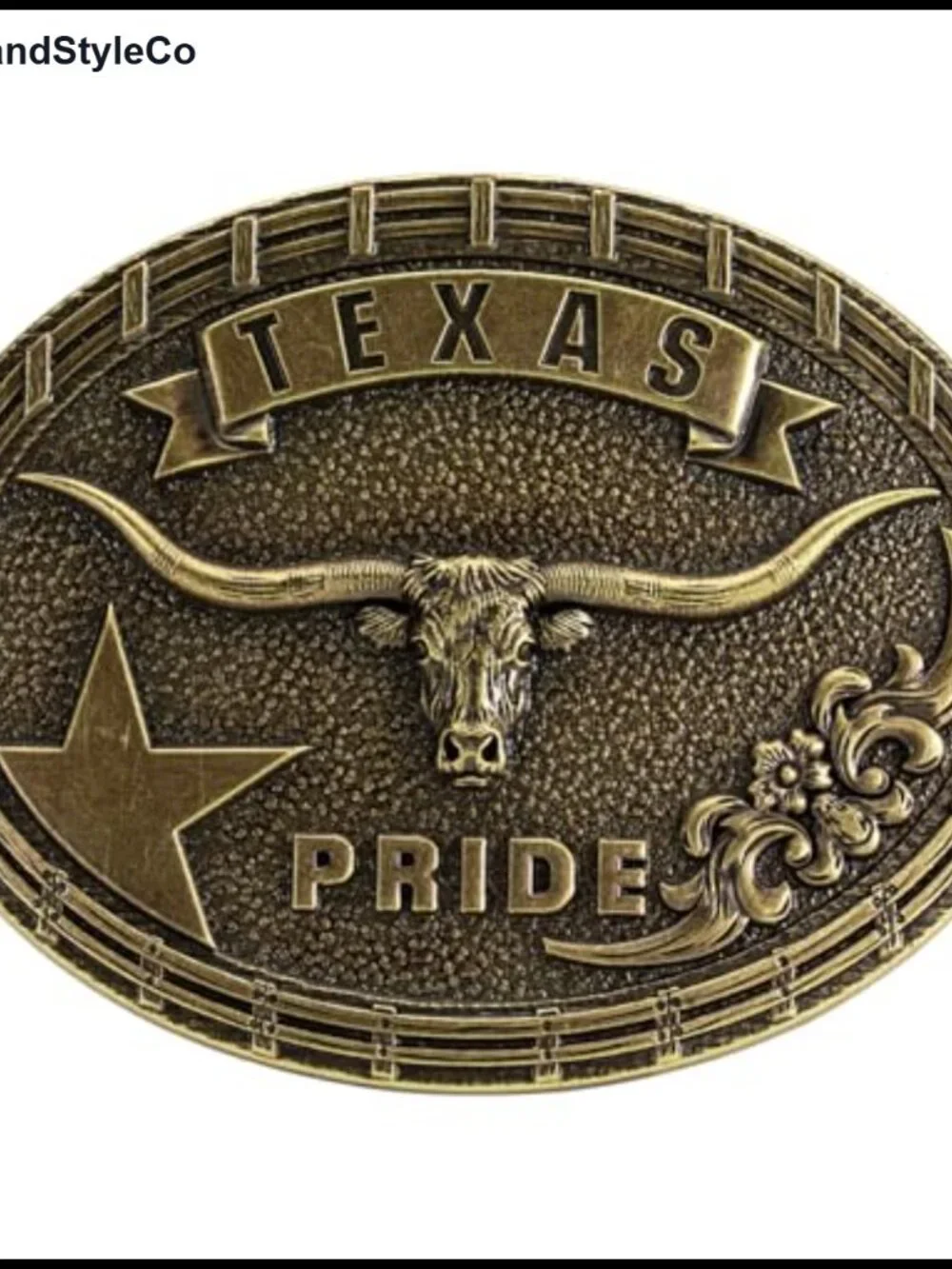 Texas Longhorn Bull Belt Buckle Alloy Metal Western